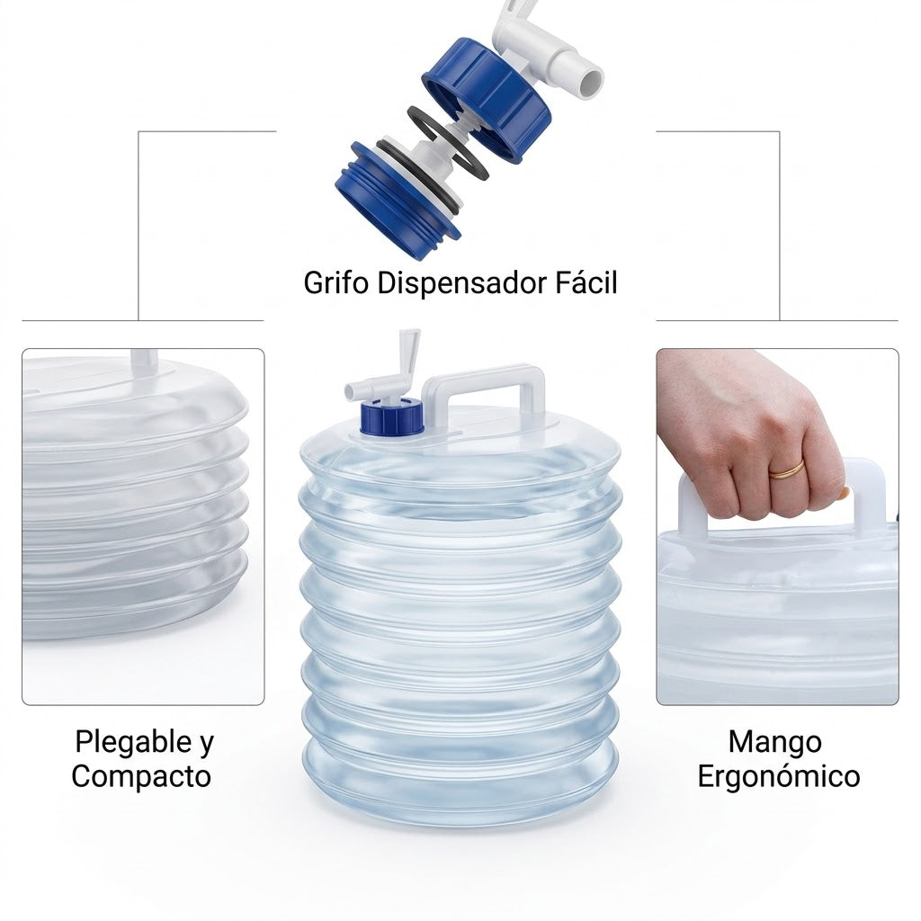 Botellón Plegable de Agua 5L